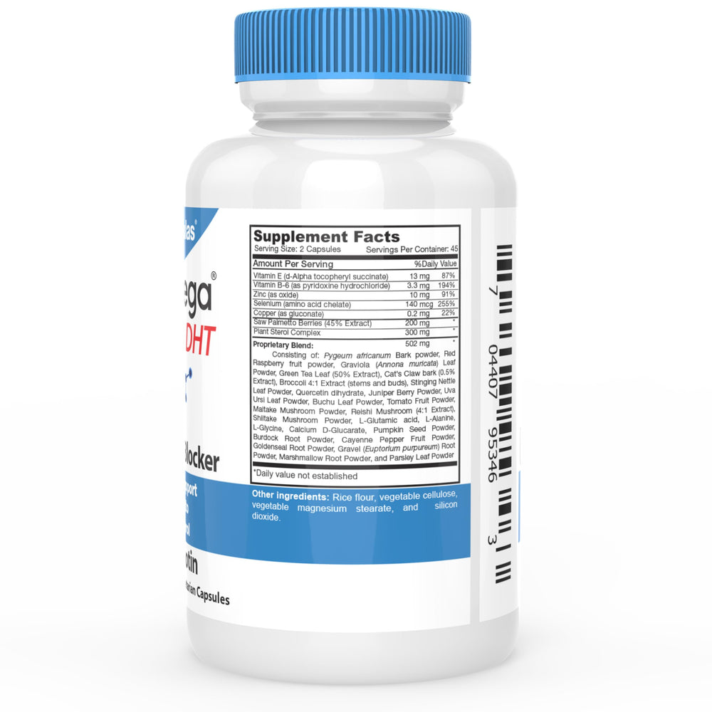 DrFormulas HairOmega capsules close-up for DHT support and hair health