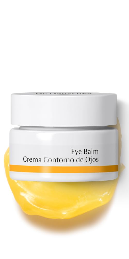 Dr Hauschka Eye Balm close-up amber jar shows premium formula.