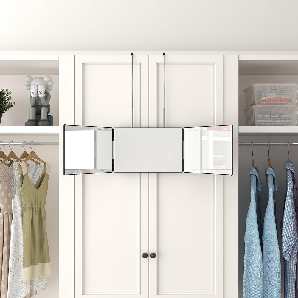 Dripex 3 Way Mirror side view shows compact profile for vanity or bedside use