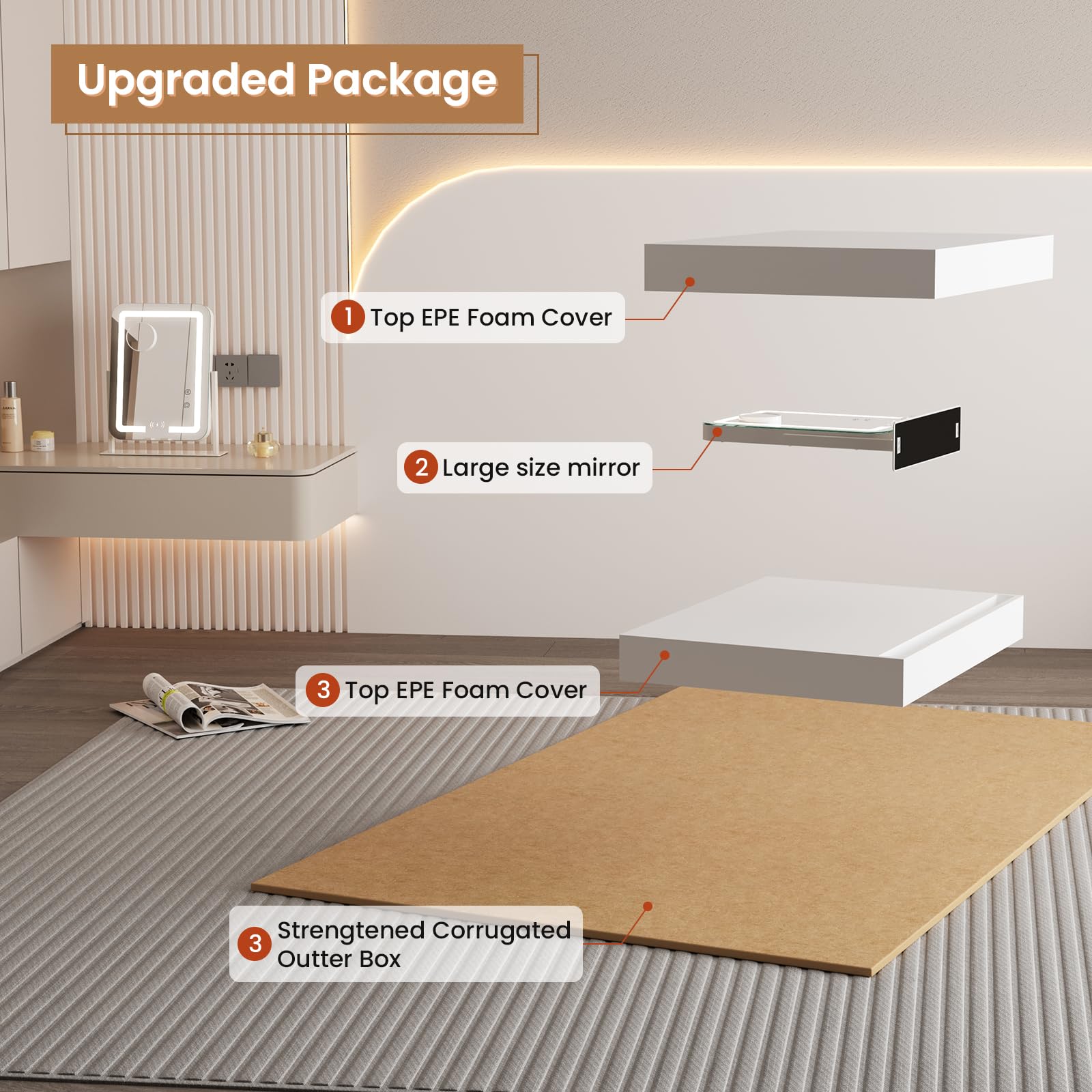 Dripex aluminum frame detail showcasing sturdy, explosion-proof tempered glass.