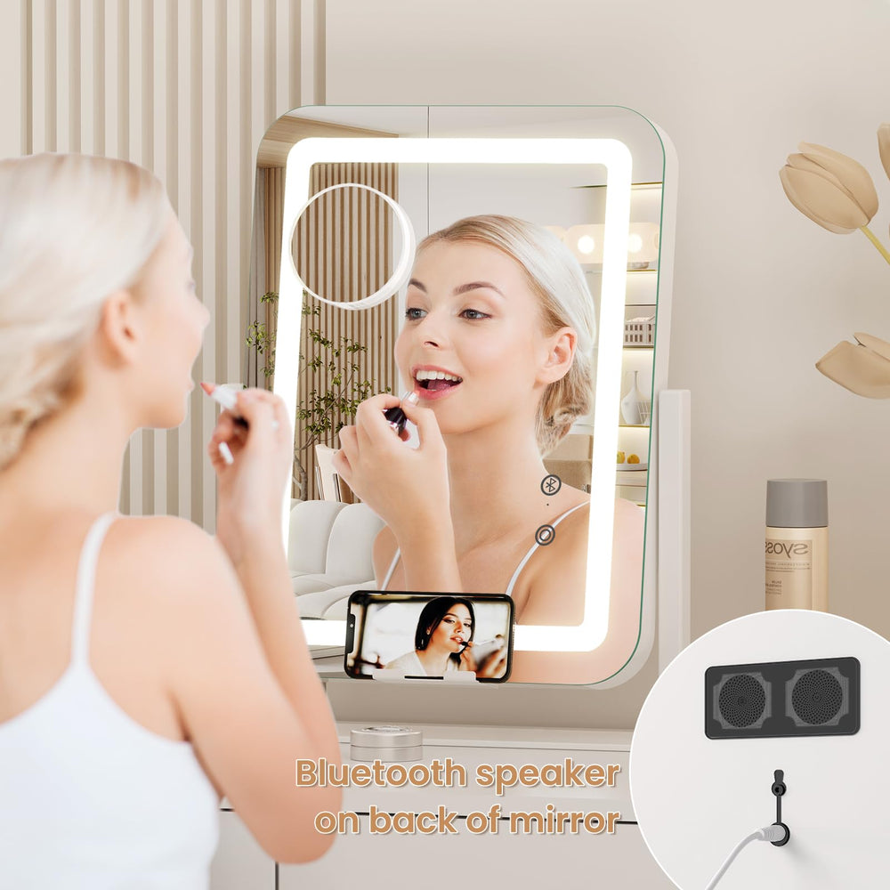 Dripex detachable 10x magnifying mirror aiding precise eyeliner and brows.