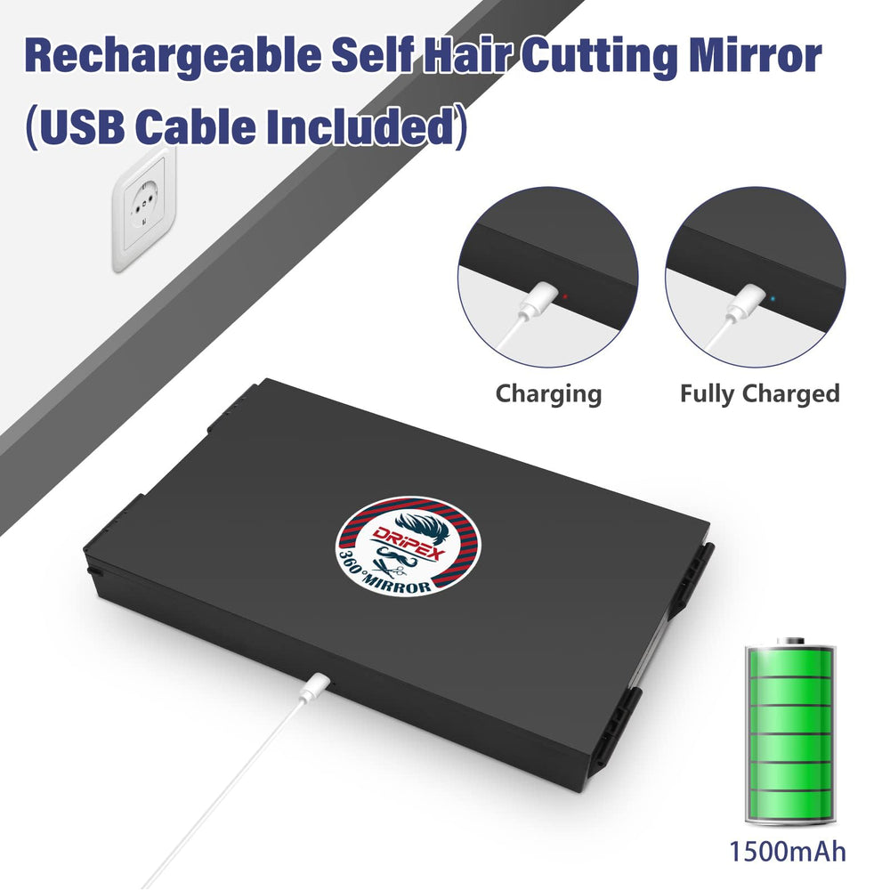 Dripex portable 3-way mirror in compact folded form for travel.