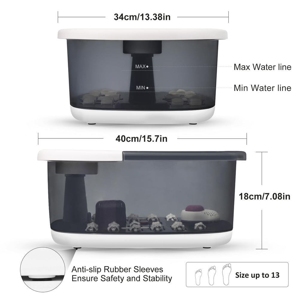Drizo foot spa removable parts for easy cleaning and maintenance
