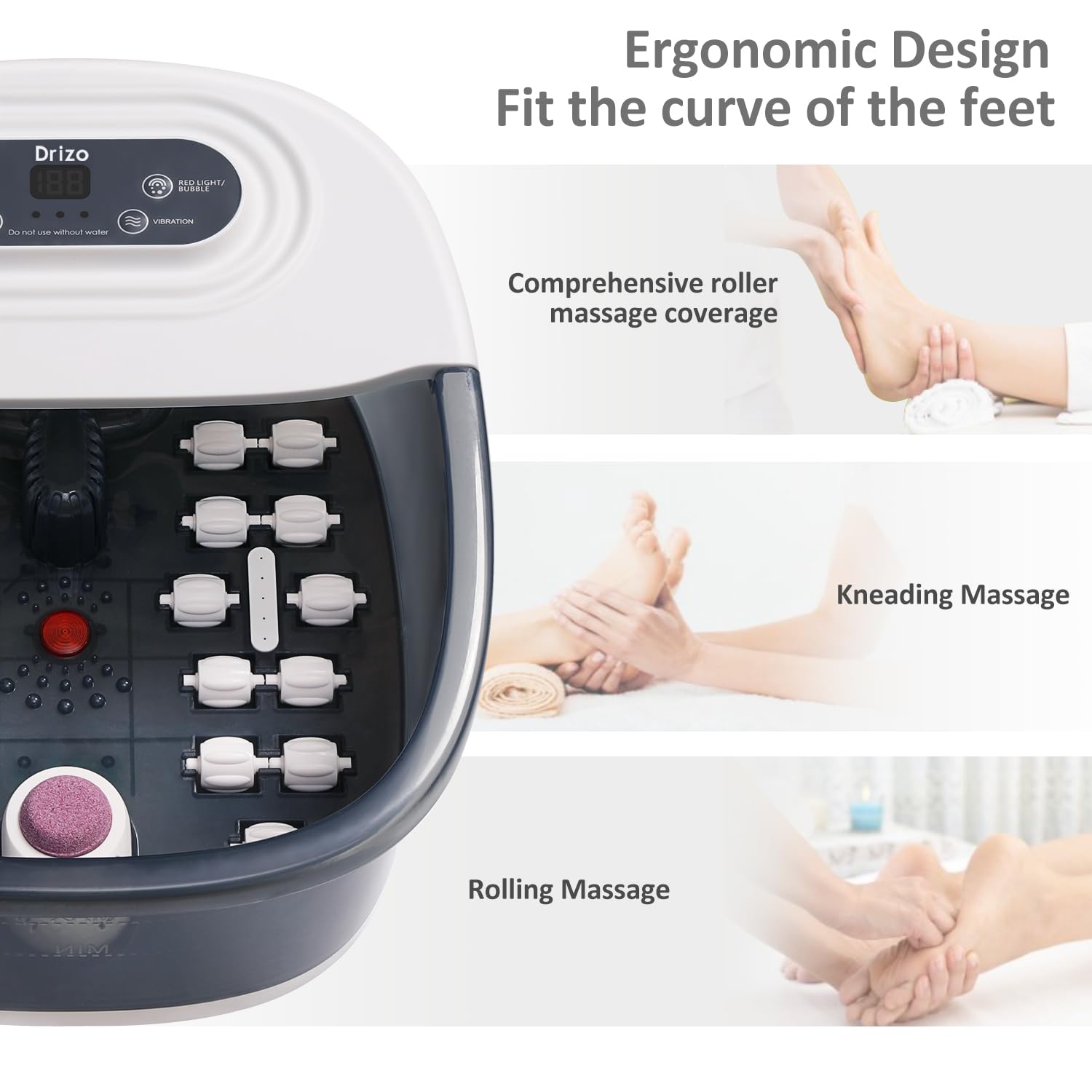 Drizo foot spa temperature control maintains consistent warm soaks
