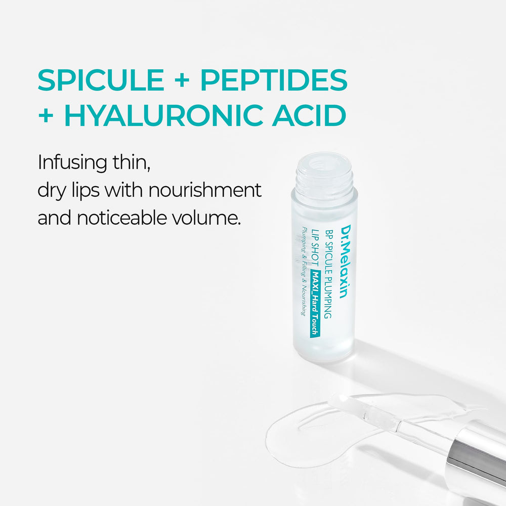 Dr.Melaxin BP Spicule Lip Shot Mild applying on lips for smooth glide and hydration
