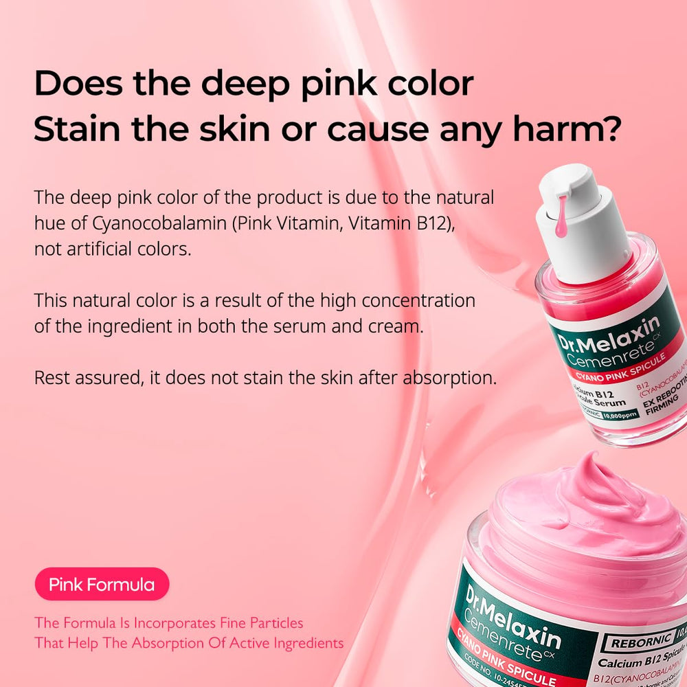 Dr.Melaxin Cemenrete Pink Spicule Cream eye-care visual highlights hydration and soothing effect.