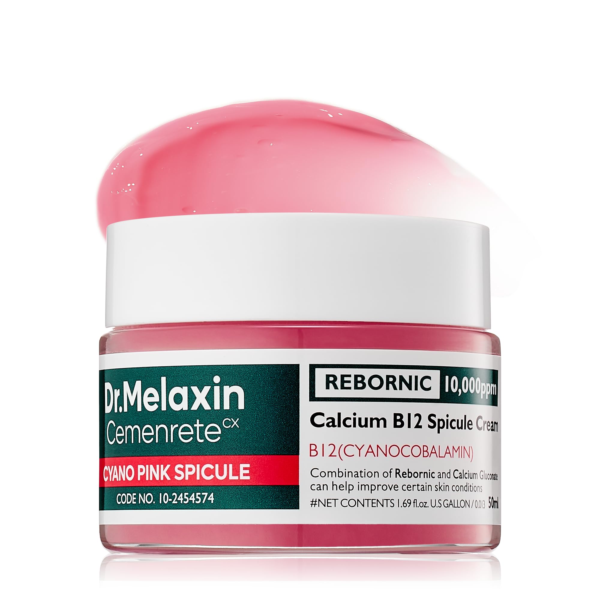 Dr.Melaxin Cemenrete Pink Spicule Cream tube for targeted under-eye hydration.