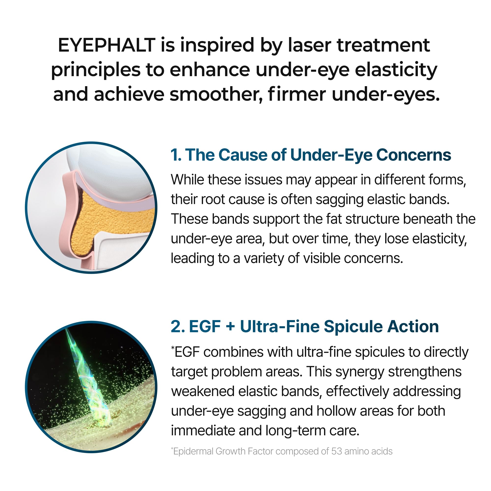 Dr.Melaxin Eyephalt under-eye area closeup highlighting potential soothing support.