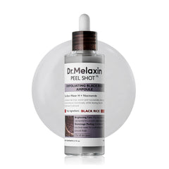 Dr.Melaxin Peel Shot Glow 80ml bottle demonstrates gentle daily exfoliation for radiant skin.