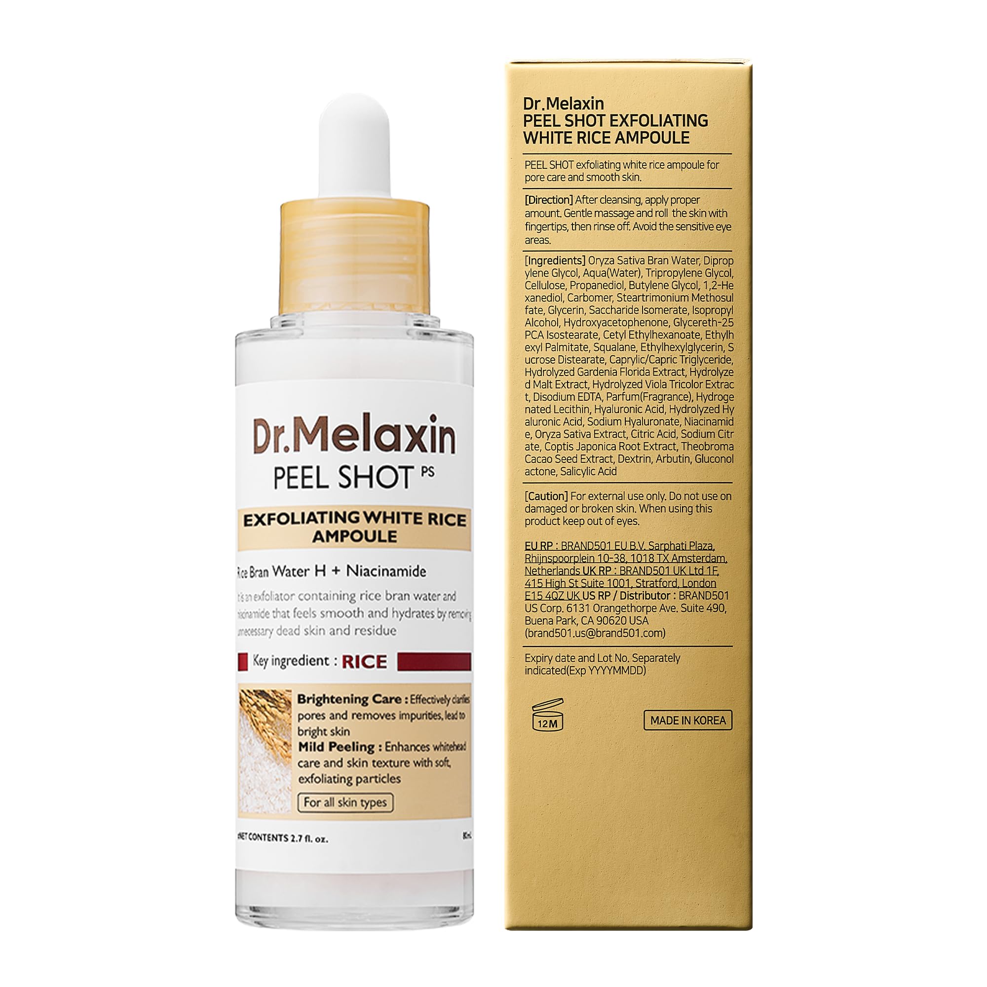 Dr.Melaxin Peel Shot Glow body-use demonstration for exfoliating skin