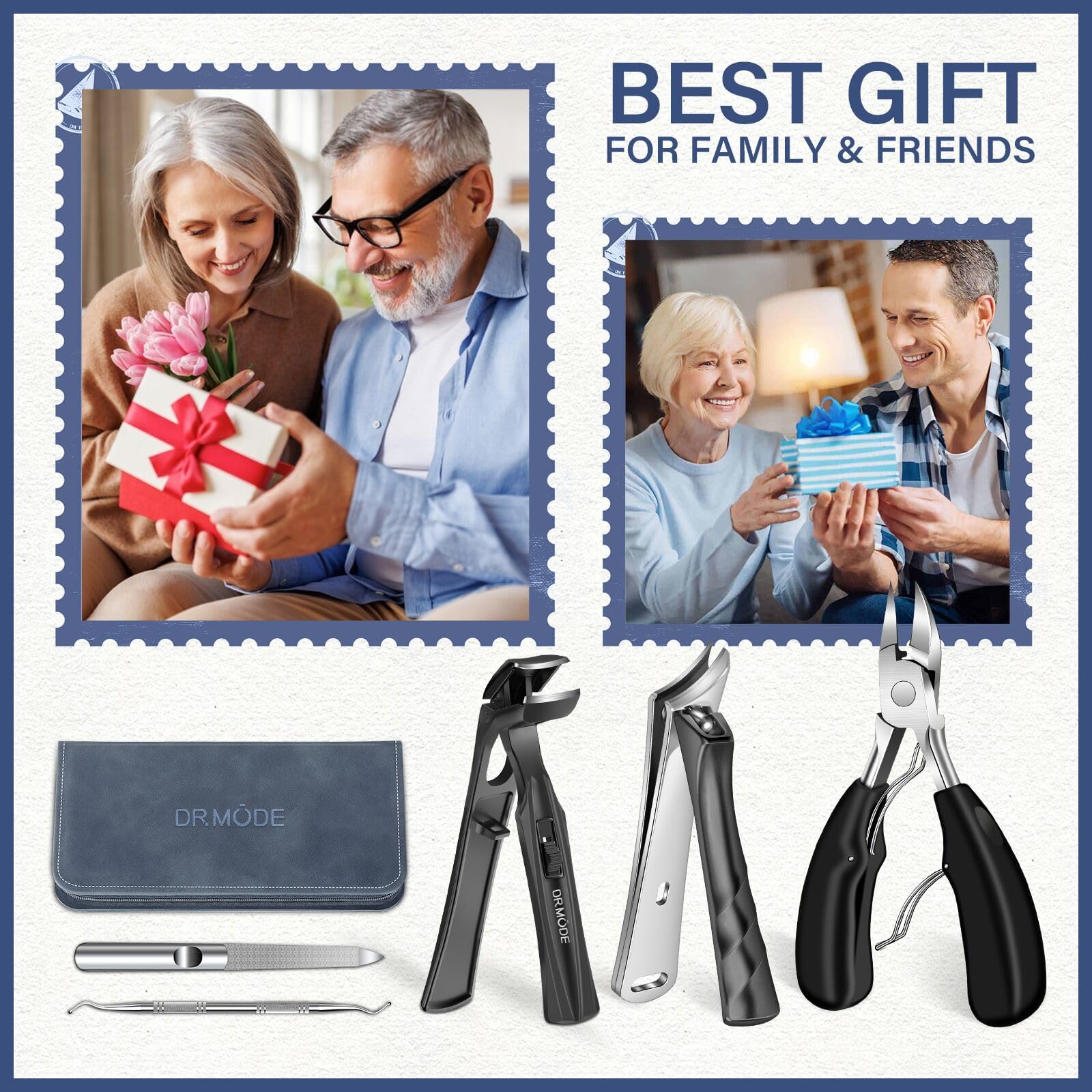 DRMODE complete nail care set provides at-home trimming flexibility.