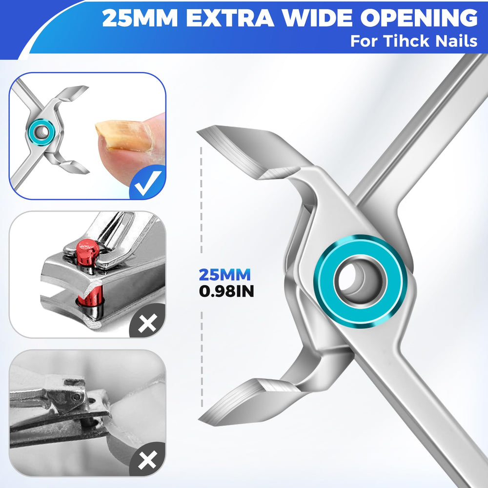 DRMODE curved blades ensure smooth, accurate cuts for thick nails