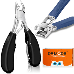 DRMODE heavy-duty toenail clippers with curved blades for precise ingrown nail trimming