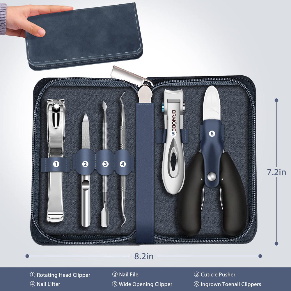 DRMODE leather case keeps tools compact and portable for travel.