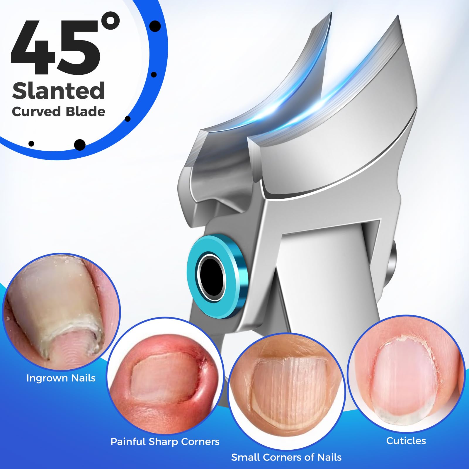 DRMODE long-handle leverage enables effortless thick-nail cutting