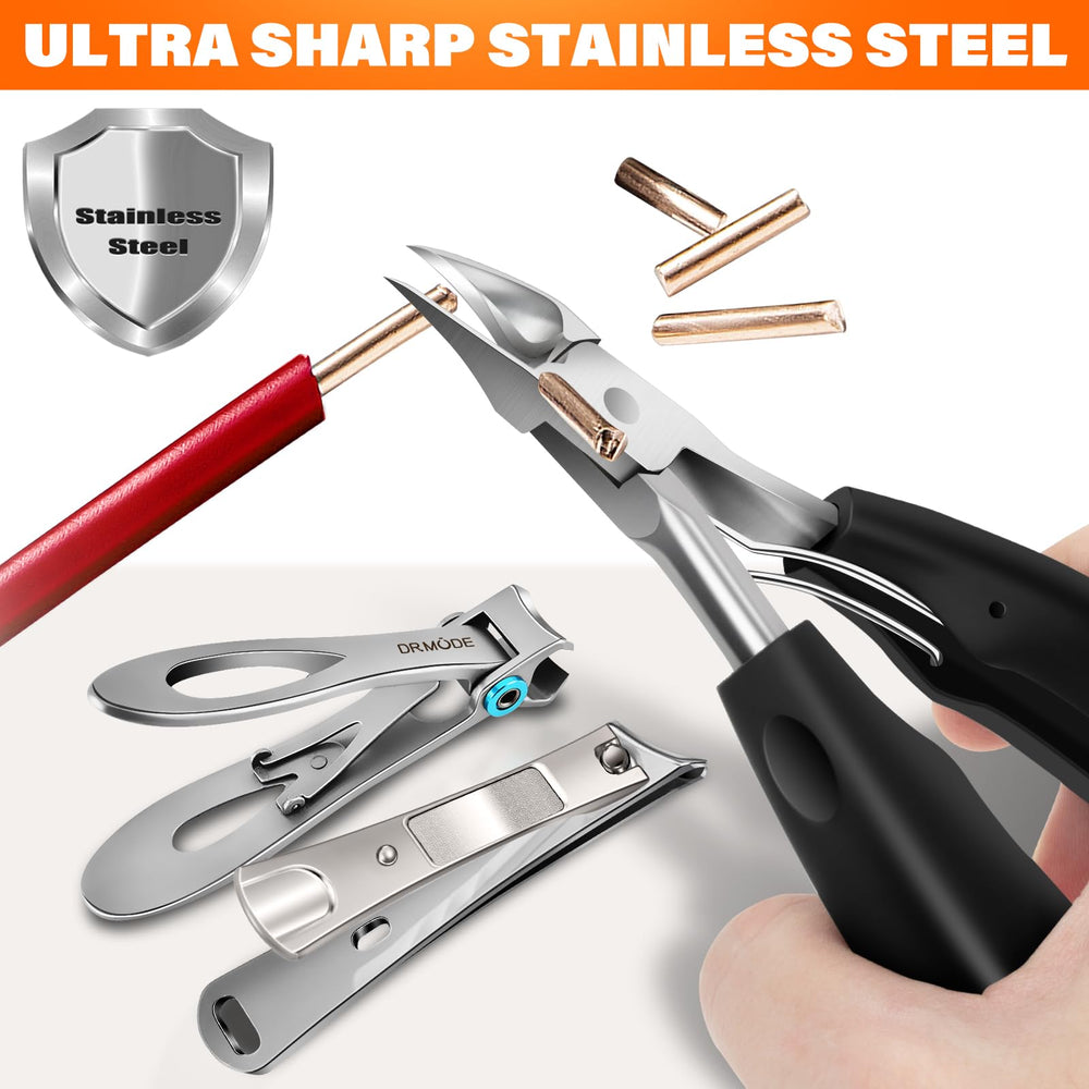 DRMODE wide-jaw opening helps cut very thick nails with less pressure.