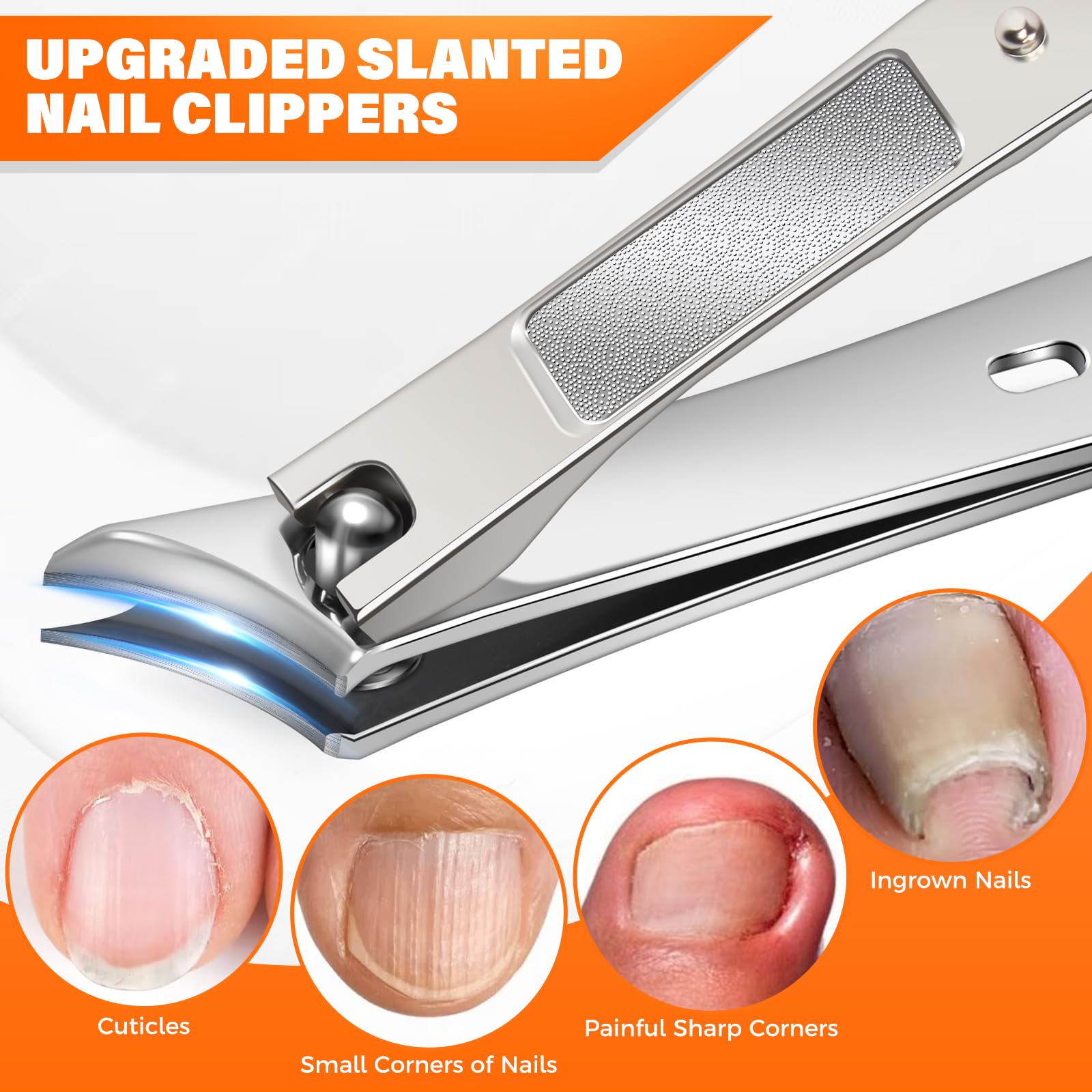 DRMODE podiatrist-design clippers offer ergonomic, non-slip grip for steady handling.