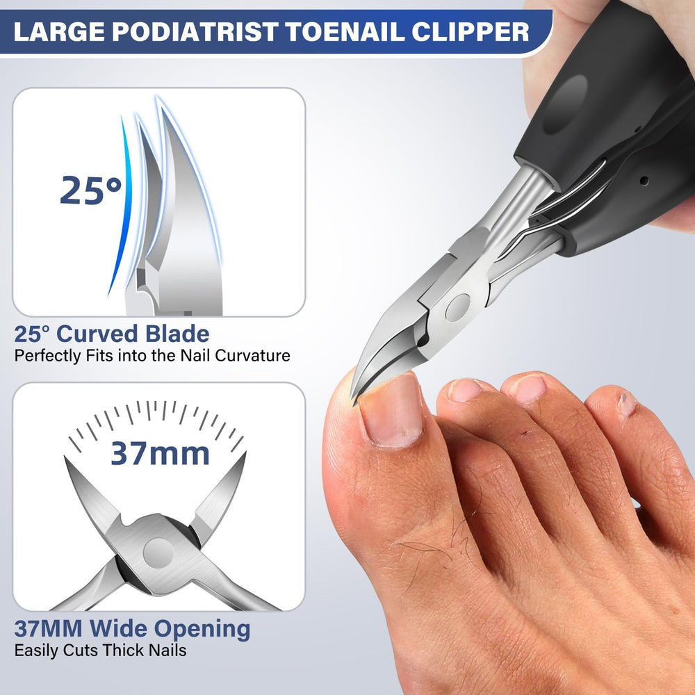 DRMODE upgraded 45-degree slanted nail clipper captures ingrown edges with control.