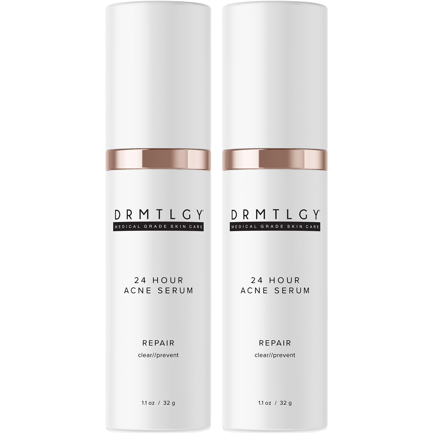 DRMTLGY acne-spot-treatment-bottle targets blemishes quickly for on-the-go care.