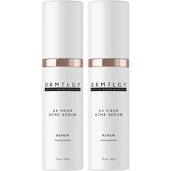 DRMTLGY acne-spot-treatment-bottle targets blemishes quickly for on-the-go care.