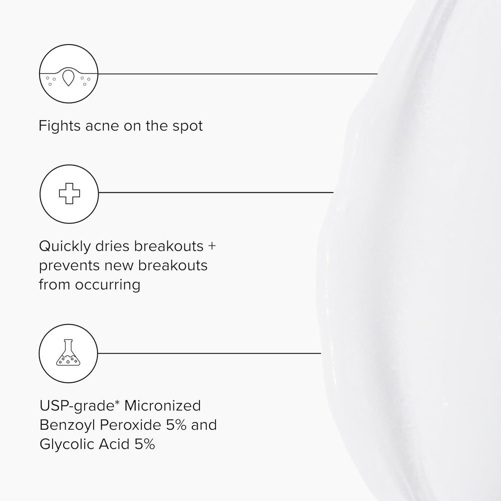 DRMTLGY apply-dots-on-skin enables precise blemish targeting.