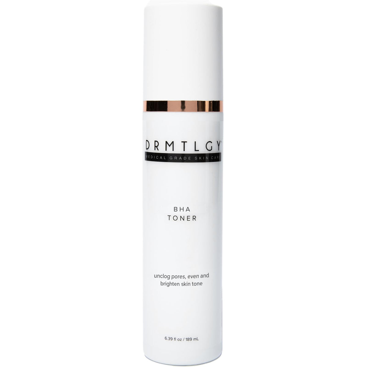 DRMTLGY BHA Clarifying Toner bottle closeup showing oil control potential