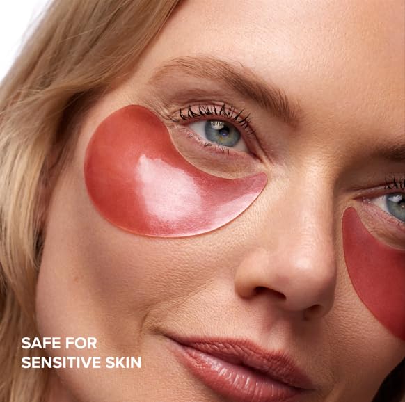 DRMTLGY Eye Masks in use for 15-minute refreshed look.