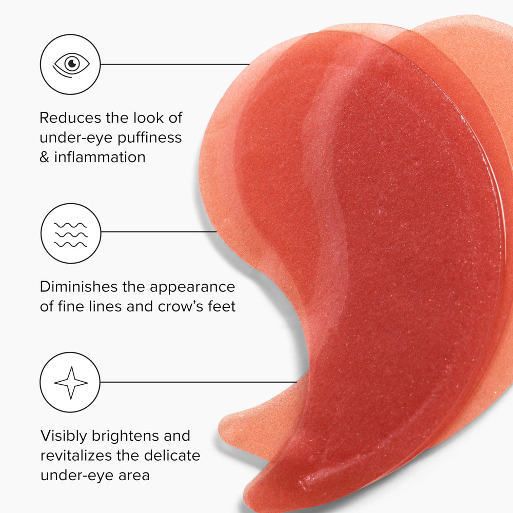 DRMTLGY Brightening Eye Masks close-up with hyaluronic acid for hydration.