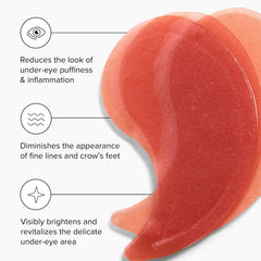 DRMTLGY Brightening Eye Masks close-up with hyaluronic acid for hydration.