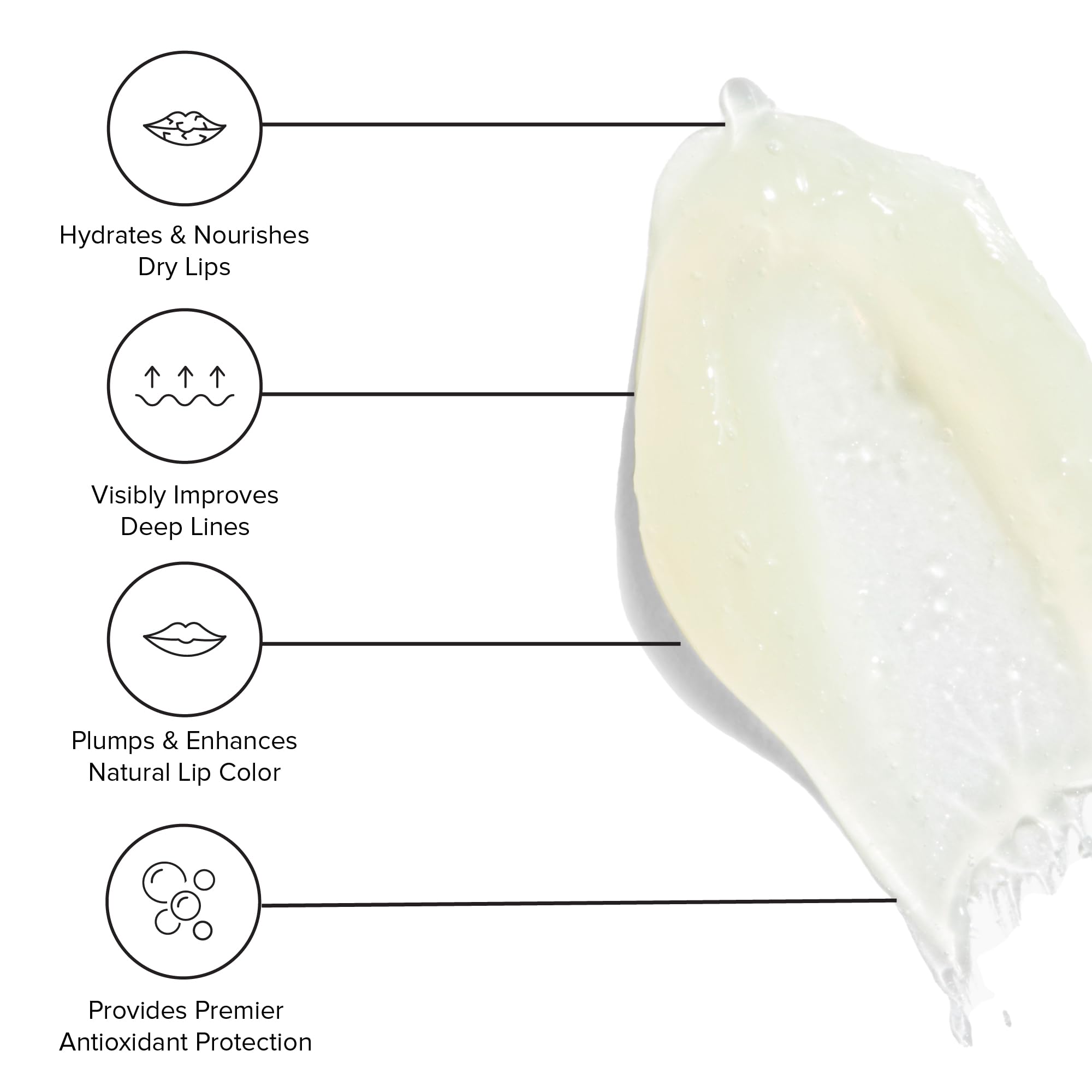 DRMTLGY C Balm repair-focused application smooths dry, chapped lips.