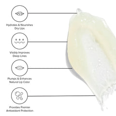 DRMTLGY C Balm repair-focused application smooths dry, chapped lips.