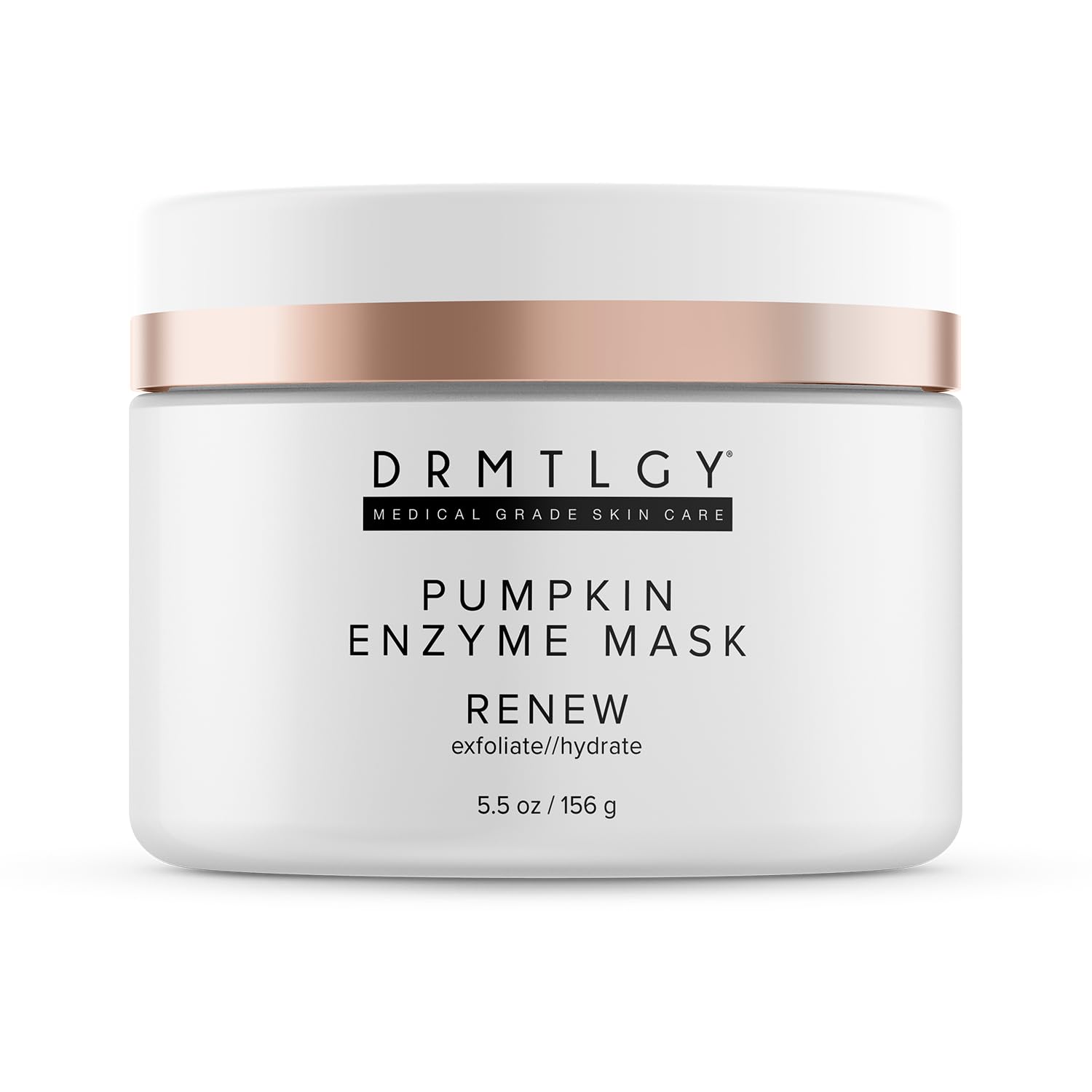 DRMTLGY pumpkin enzyme mask packaging ready for at-home spa rituals and glow.