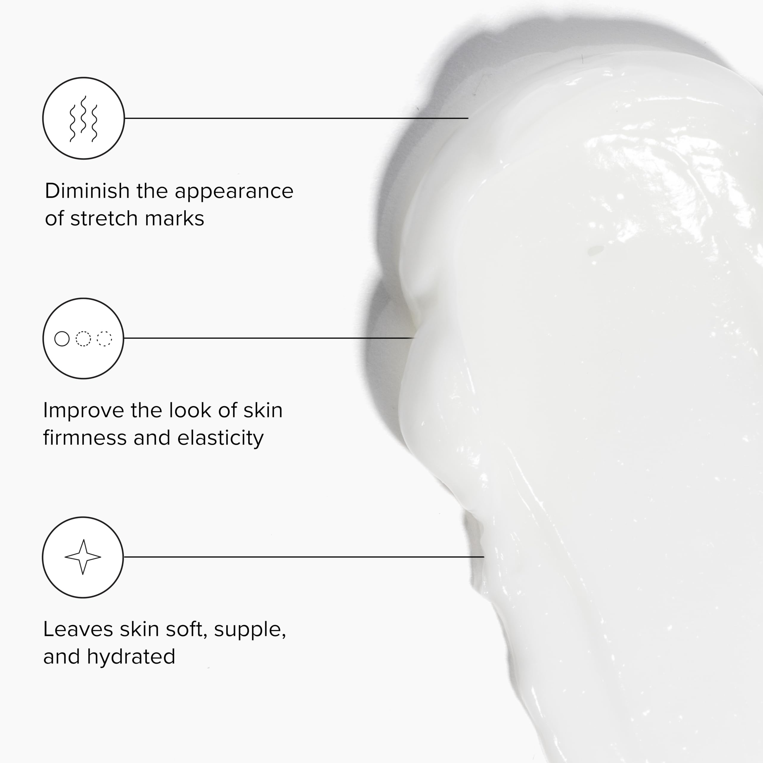 DRMTLGY retinol body lotion texture swatch reveals creamy hydration