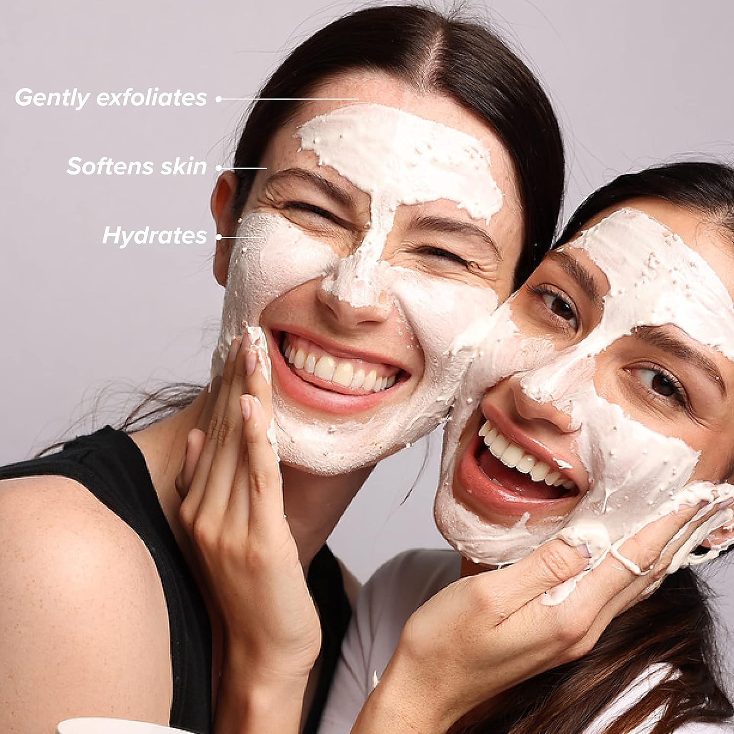 DRMTLGY self-warming moment scene suggests comforting self-care during mask treatment.