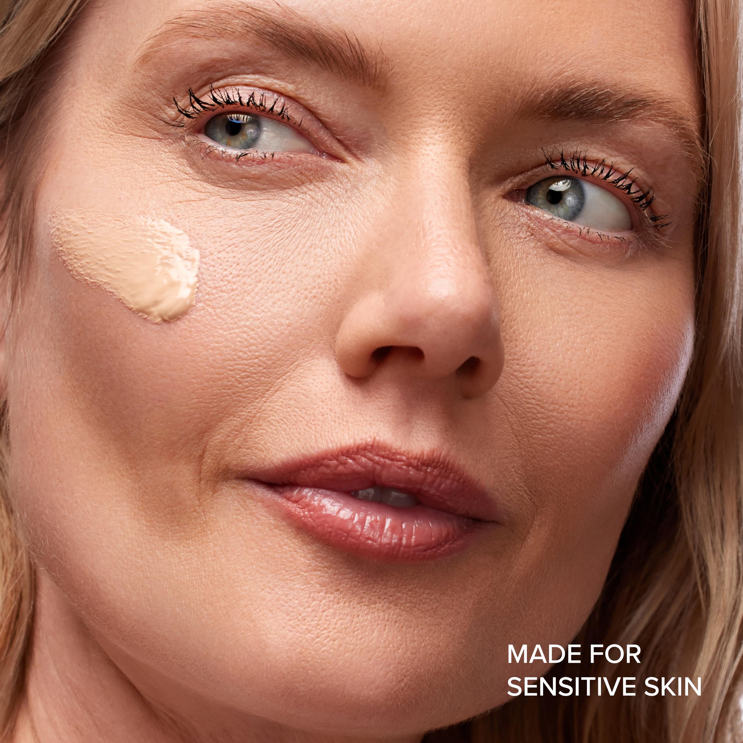 DRMTLGY SPF 46 swatch demonstrates broad spectrum protection for daily sun defense