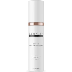 DRMTLGY SPF45 bottle with oil-free protection for sensitive skin.
