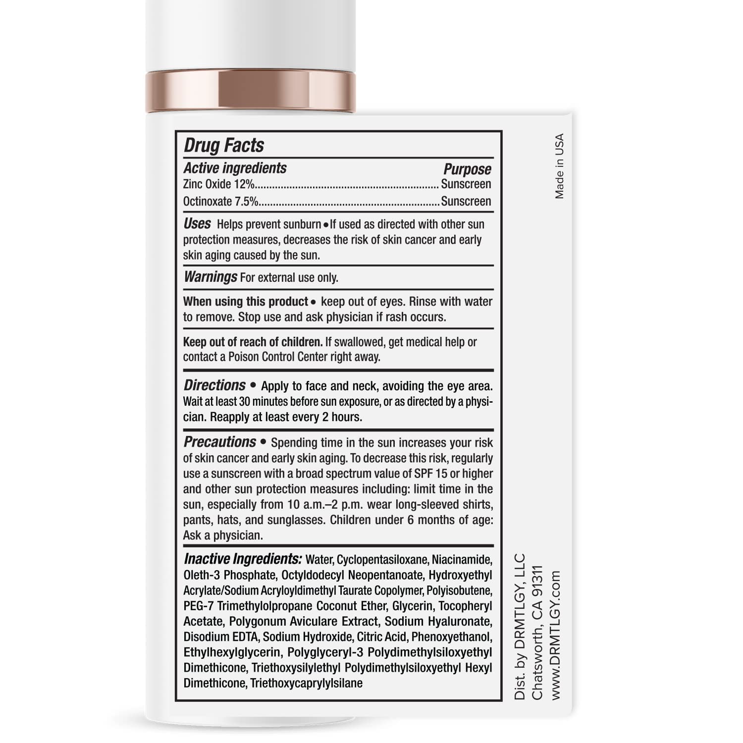 DRMTLGY USA-made, cruelty-free skincare packaging.