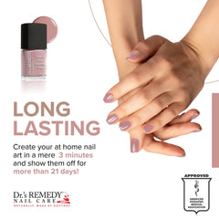Dr.'s Remedy Brave Berry brush-applied polish demonstrates quick-dry, high-gloss finish.