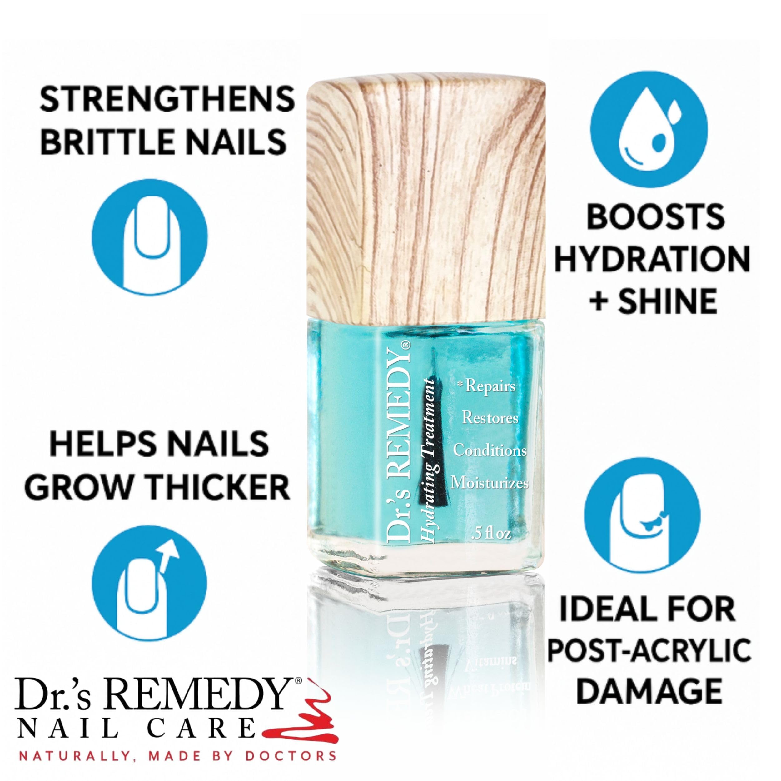 Dr.'s Remedy Hydration Nail Treatment application tube shows glide and long-lasting moisture.