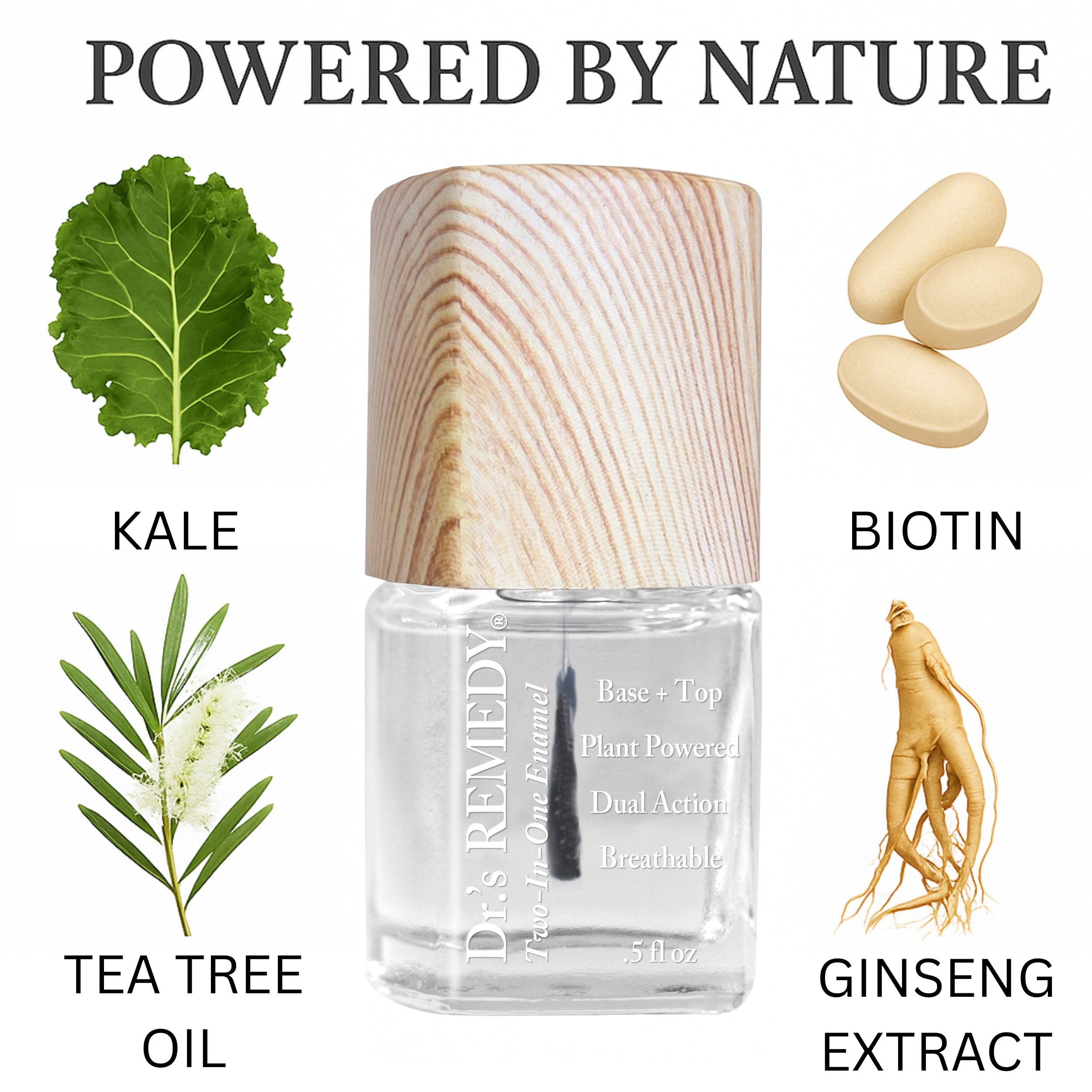 Dr.'s Remedy Organic Ingredients packaging highlights all-natural, non-toxic formulation for everyday nails.