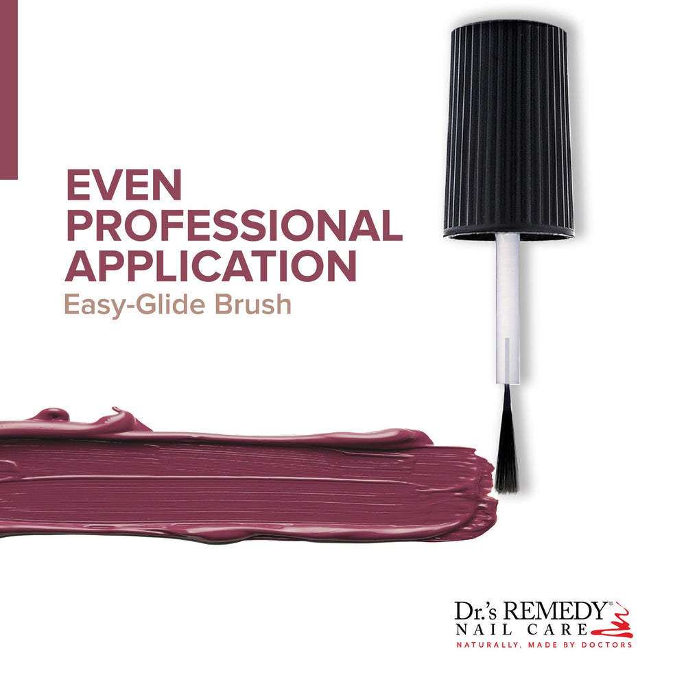 Dr.'s Remedy Resilient Rose brush-applied polish highlights UV protection and nourishment.