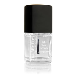 Dr.'s Remedy Total Two-In-One base-top coat clear bottle applying for quick-dry gloss