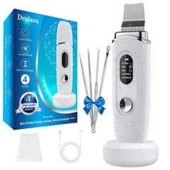 Drulana Skin Scrubber front view with ergonomic grip for comfortable sessions.