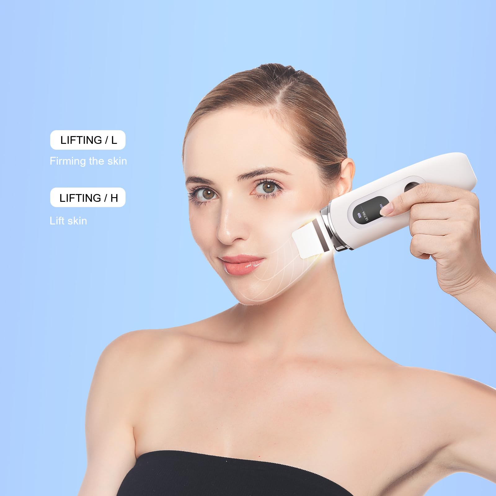 Drulana Skin Scrubber USB-C charging base enables safe, quick recharging.