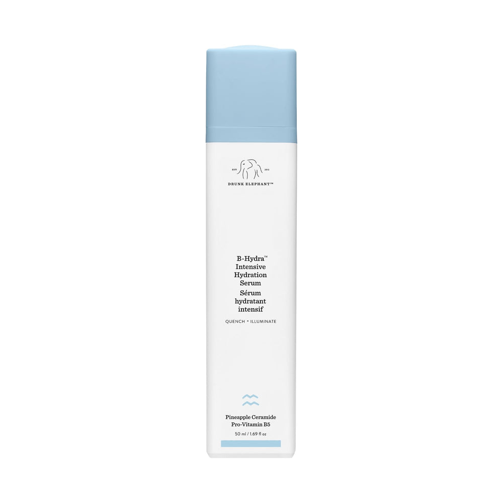 Drunk Elephant B-Hydra bottle pump ready for daily hydration.