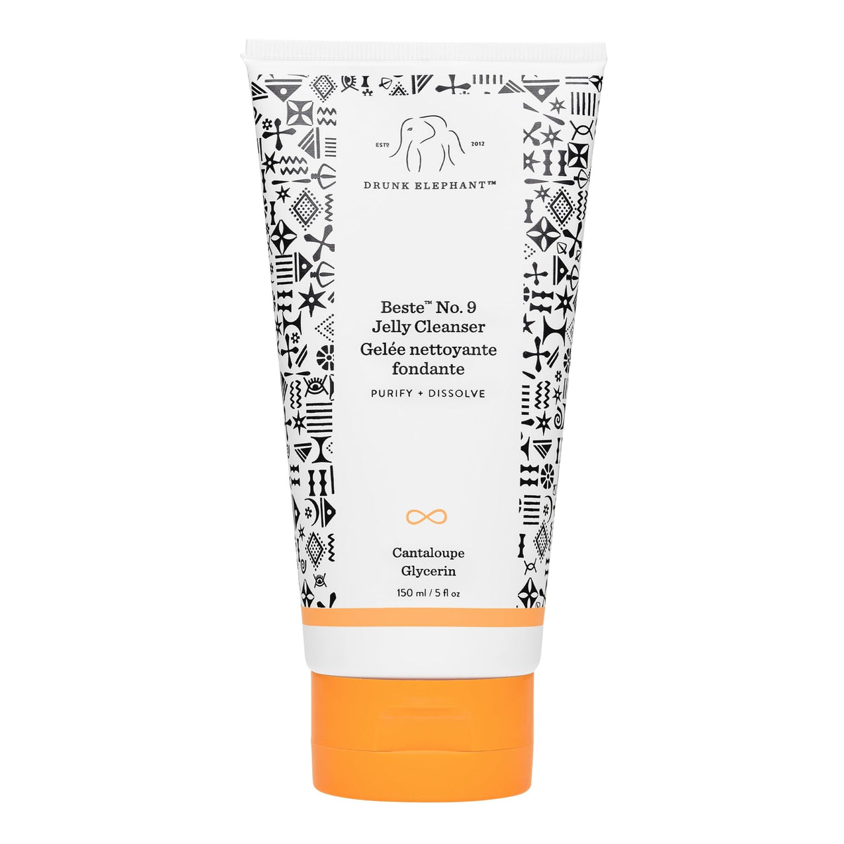Drunk Elephant Beste No. 9 Jelly Cleanser bottle front for daily makeup removal