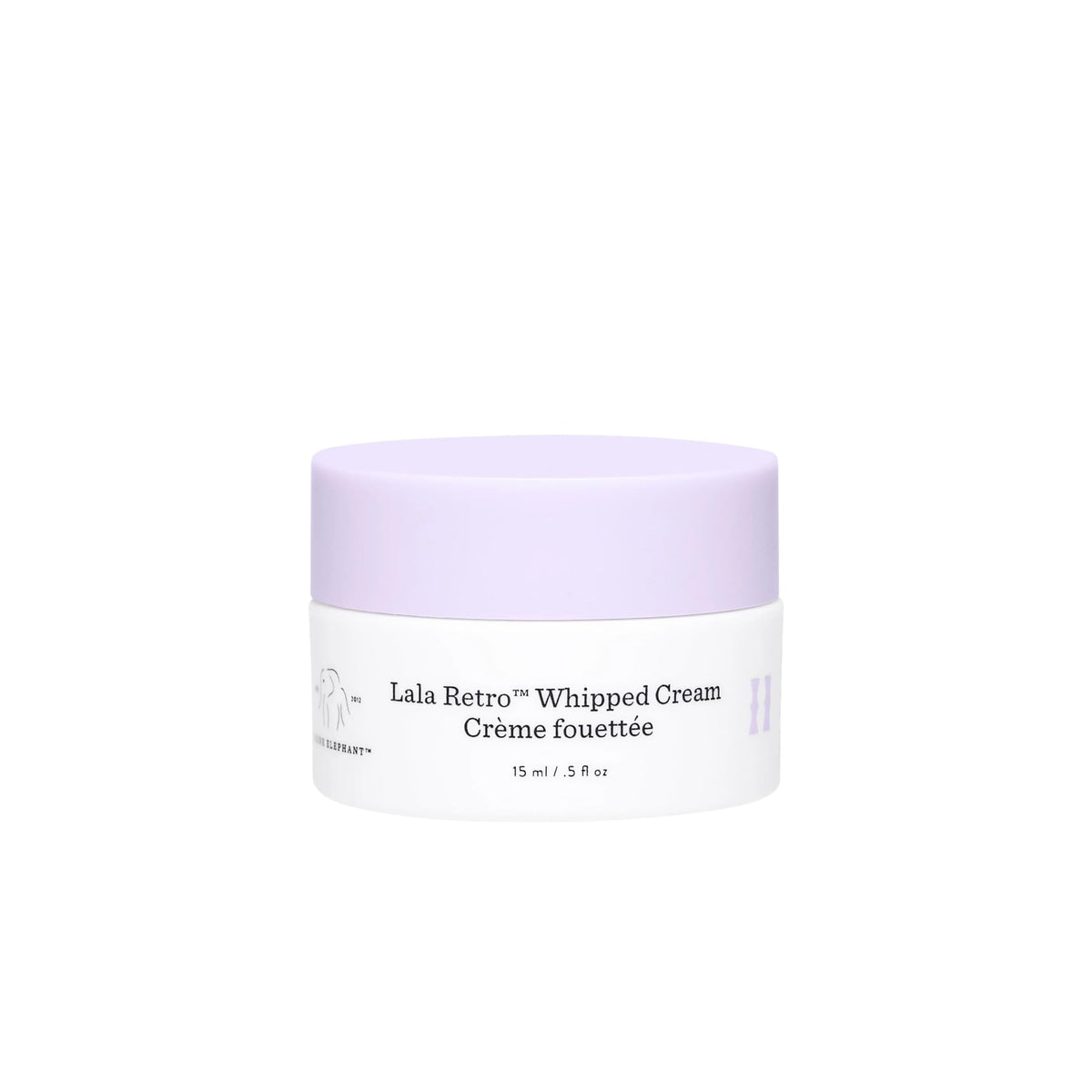 Drunk Elephant Lala Retro Whipped Cream tube for daily moisture.