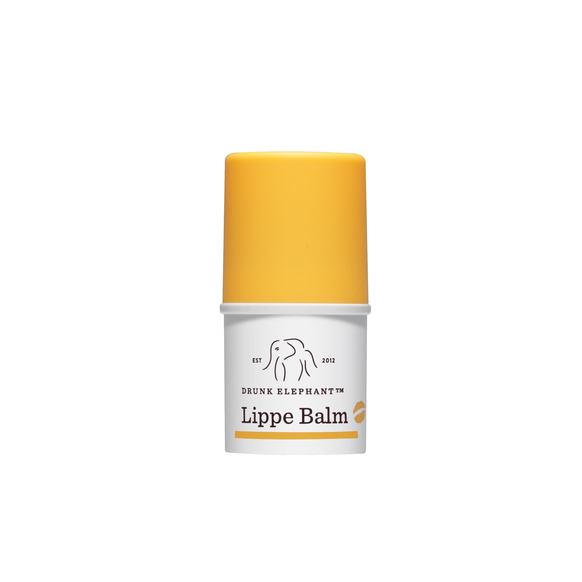 Drunk Elephant Lippe Balm tube provides smooth, moisturized lips for everyday use.