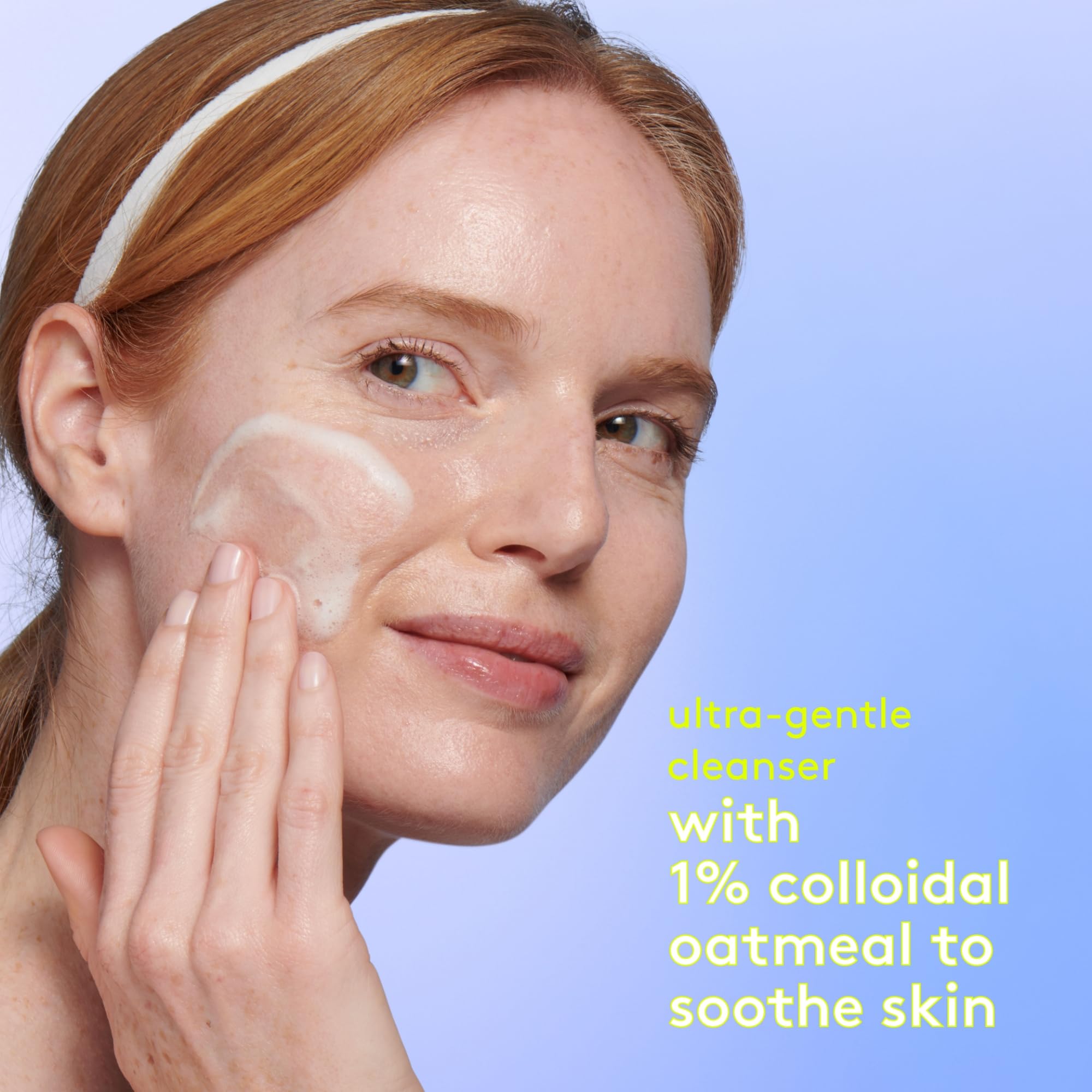 Applying Drunk Elephant Mello Marula Cream Cleanser during night routine for calm, balanced skin