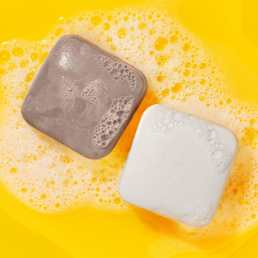 Drunk Elephant Pekee Bar lather close-up for moisture support.